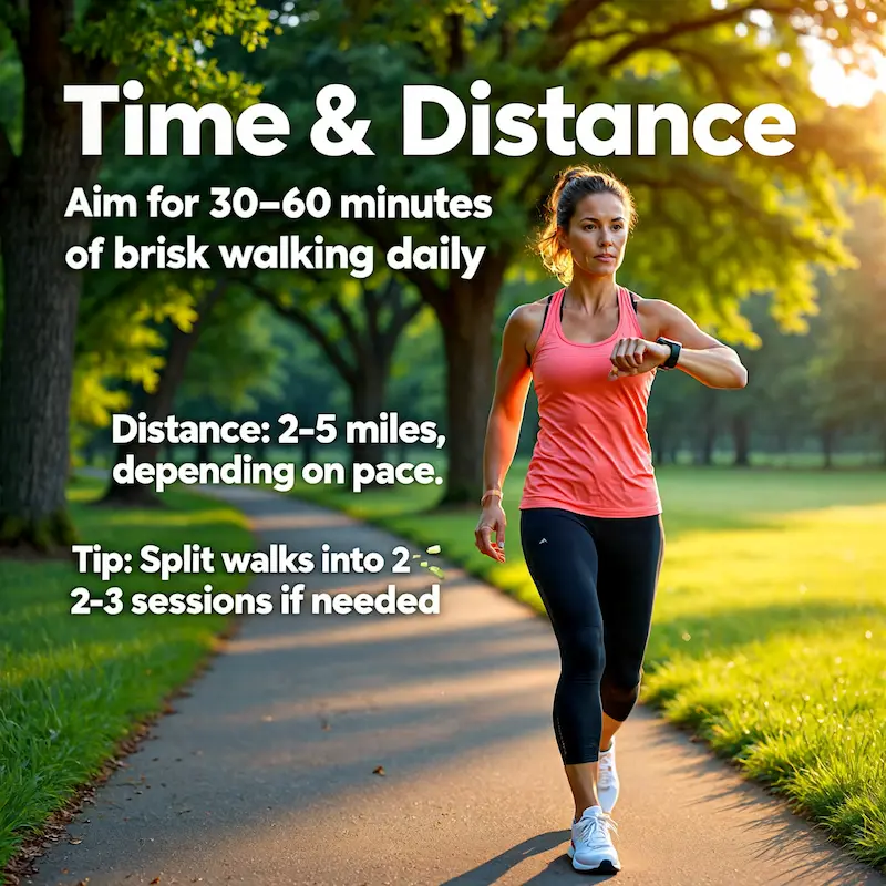 tracking walking time and distance for fat loss